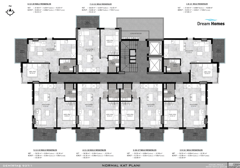Hayat Dream Homes Demirtaş – наш жилой комплекс с собственной инфраструктурой в районе Демирташ (005000) — фото 16