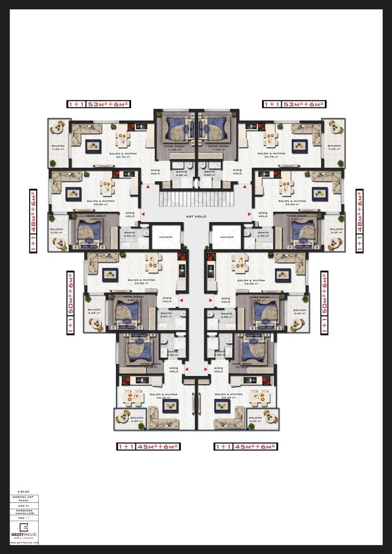 Апартамены с современным дизайном и уникальным расположением в Каргыджак (00365) — фото 9