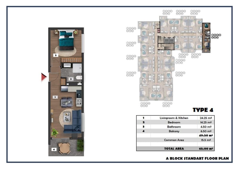 Апаратменты на продажу в новом комплексе от застройщика в Паяллар, Алания (00102) — фото 48