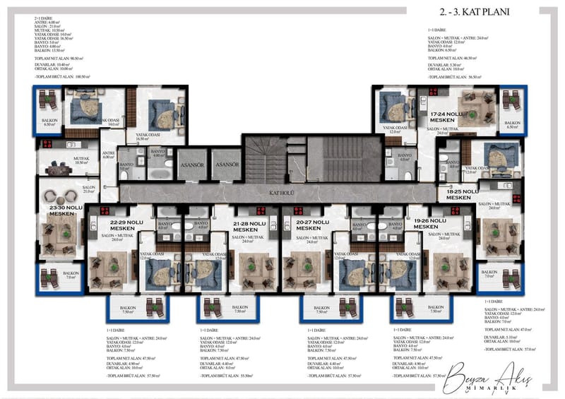Апартаменты на продажу в ЖК от застройщика в Авсаллар, Алания (007121) — фото 16