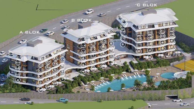 Квартиры в новом жилом комплексе в районе Каргыджак (01457) — фото 1