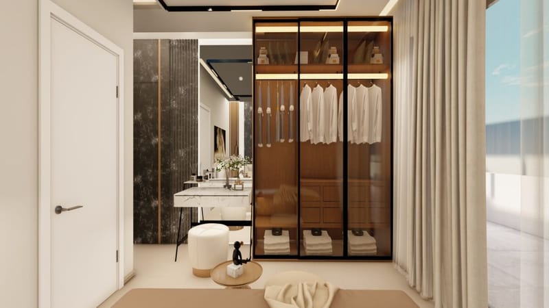 Трехэтажные виллы в горном районе Алании Тепе (008161) — фото 18