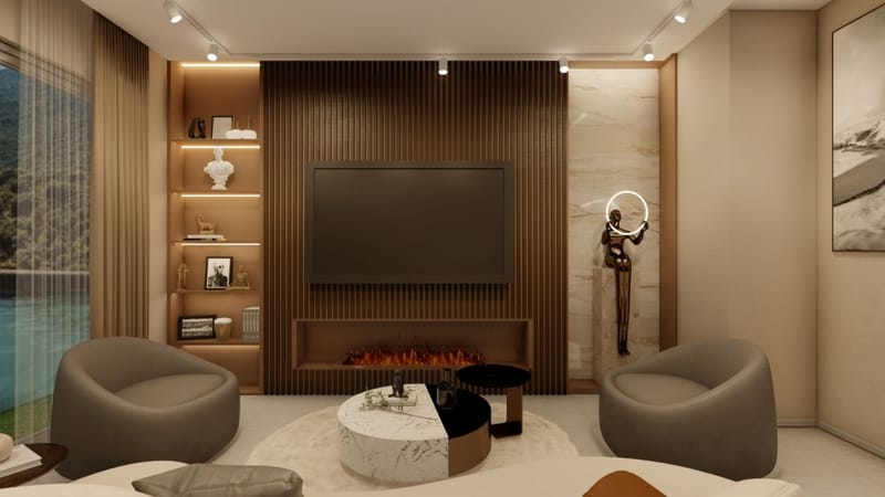 Трехэтажные виллы в горном районе Алании Тепе (008161) — фото 13