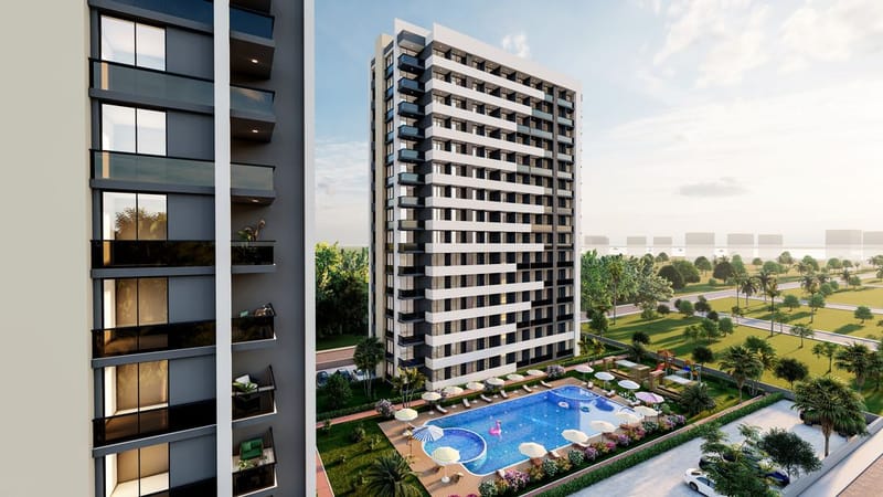 Строящийся комплекс апартаментов в г.Мерсин (010164) — фото 9