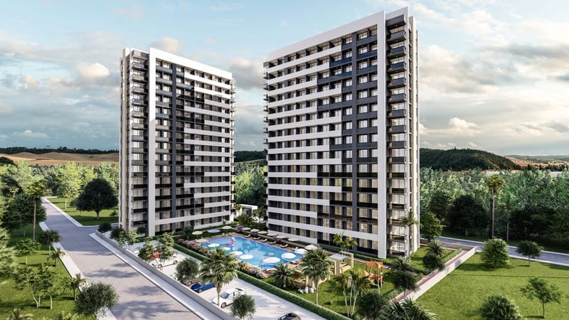 Строящийся комплекс апартаментов в г.Мерсин (010164) — фото 1