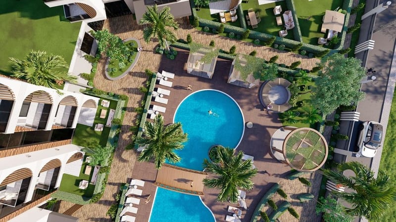 Квартира 1+1 (63 м2) с собственным садом (55 м2) в ЖК премиум класса, район Авсаллар (05000) — фото 4