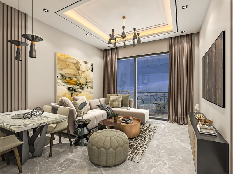 Современные квартиры в небольшом жилом комплексе на стадии строительства в центре Алании (028121) — фото 2