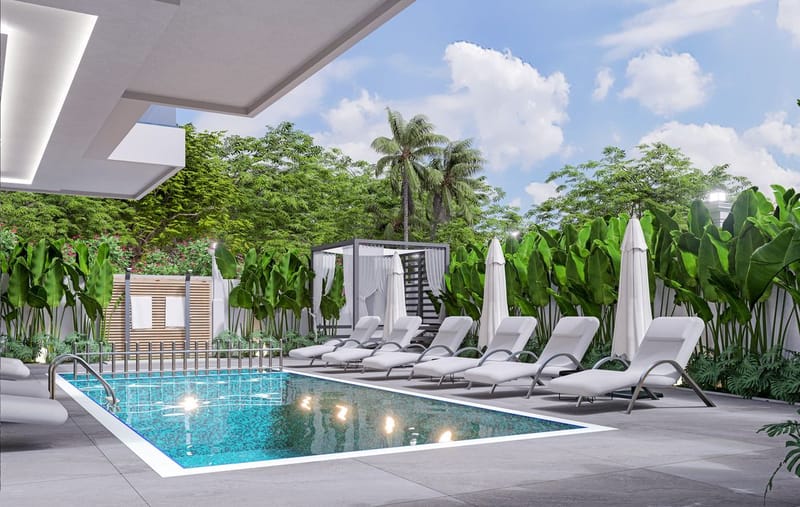 Современные квартиры в жилом комплексе от застройщика в районе пляжа Клеопатра (030121) — фото 5