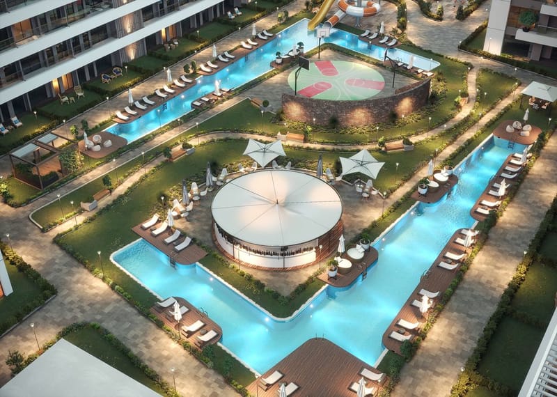 Апартаменты с просторными комнатами в новом жилом комплексе в Анталии (002181) — фото 15