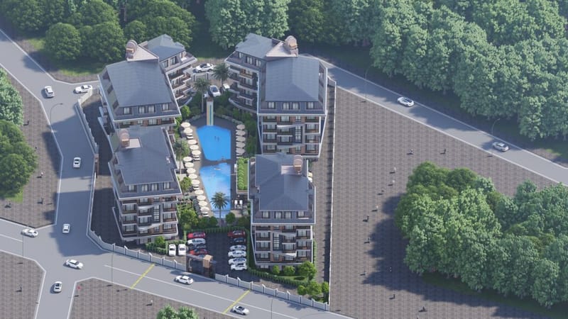 Современный жилой комплекс, с шикарной внутренней инфраструктурой в прекрасном районе Оба (034121) — фото 7