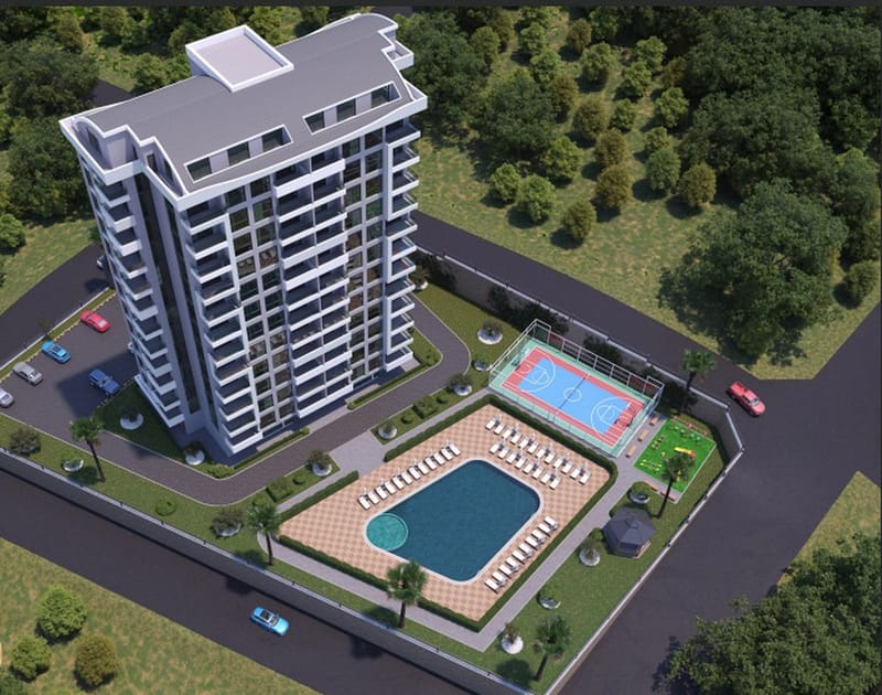 Современные квартиры от застройщика в жилом комплексе в Махмутларе (015443) — фото 1