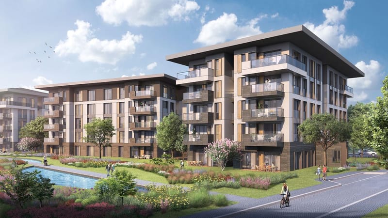 Жилой комплекс в европейской стороне Стамбула, Кючюкчекмедже (121345) — фото 1