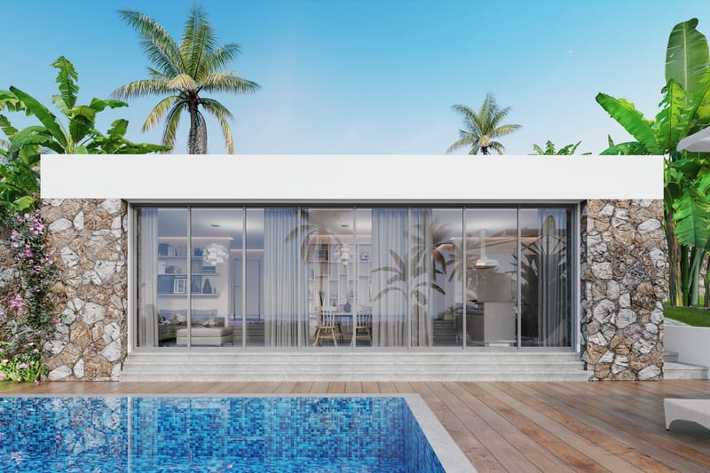 Комплекс апартаментов и бунгало на восточном побережье острова в районе Бахчели (012272) — фото 3