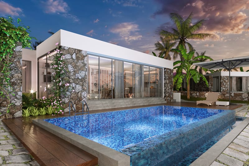 Комплекс апартаментов и бунгало на восточном побережье острова в районе Бахчели (012272) — фото 2