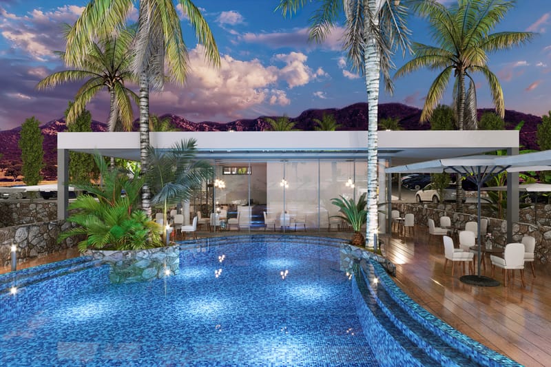 Комплекс апартаментов и бунгало на восточном побережье острова в районе Бахчели (012272) — фото 4