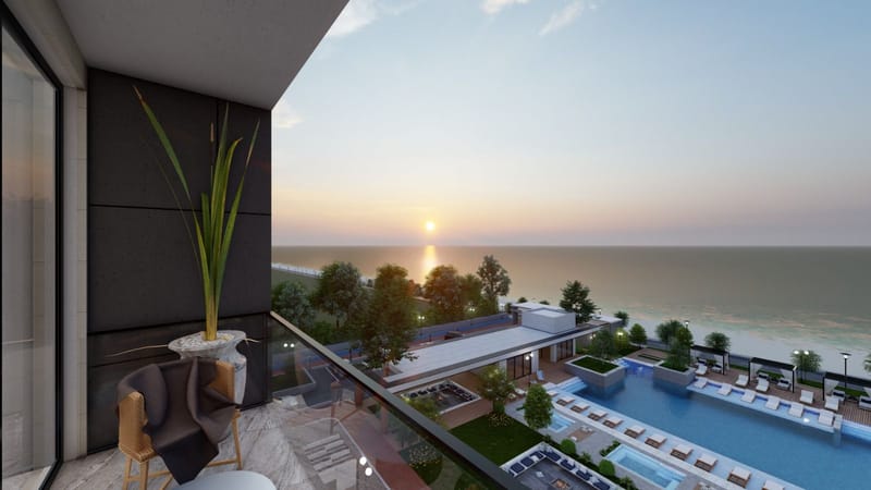 Масштабный комплекс прямо на берегу моря в районе Гюзельюрт (036157) — фото 6