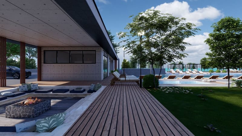 Масштабный комплекс прямо на берегу моря в районе Гюзельюрт (036157) — фото 4