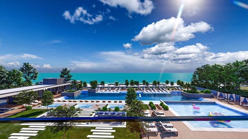 Масштабный комплекс прямо на берегу моря в районе Гюзельюрт (036157) — фото 2