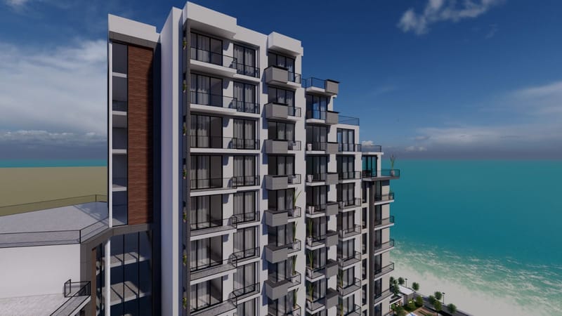 Масштабный комплекс прямо на берегу моря в районе Гюзельюрт (036157) — фото 11