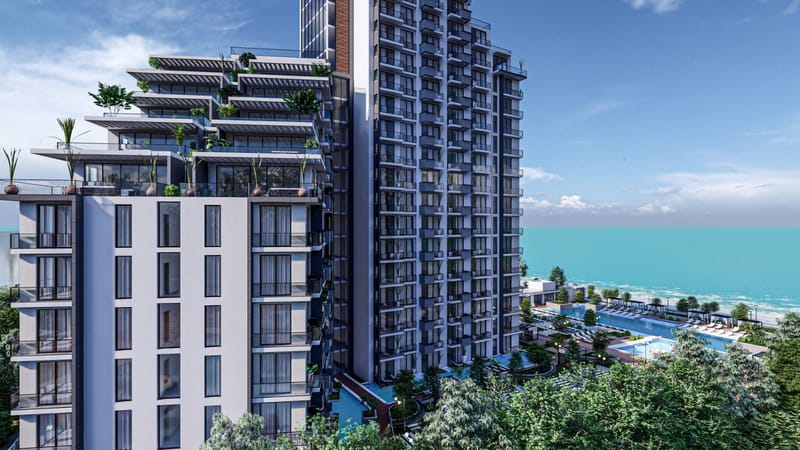 Масштабный комплекс прямо на берегу моря в районе Гюзельюрт (036157) — фото 9