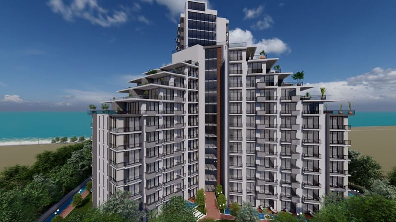 Масштабный комплекс прямо на берегу моря в районе Гюзельюрт (036157) — фото 12