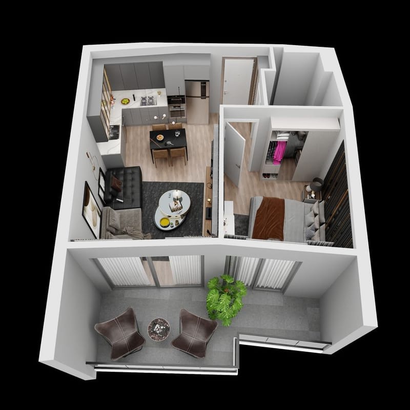 Апартаменты в современном жилом комплексе от застройщика (004486) — фото 29