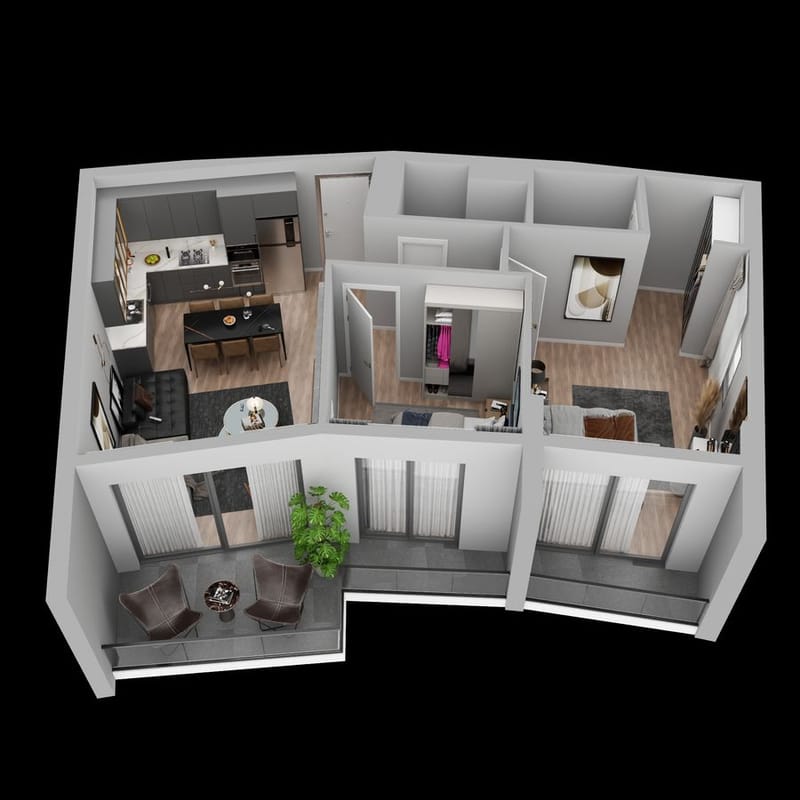 Апартаменты в современном жилом комплексе от застройщика (004486) — фото 30