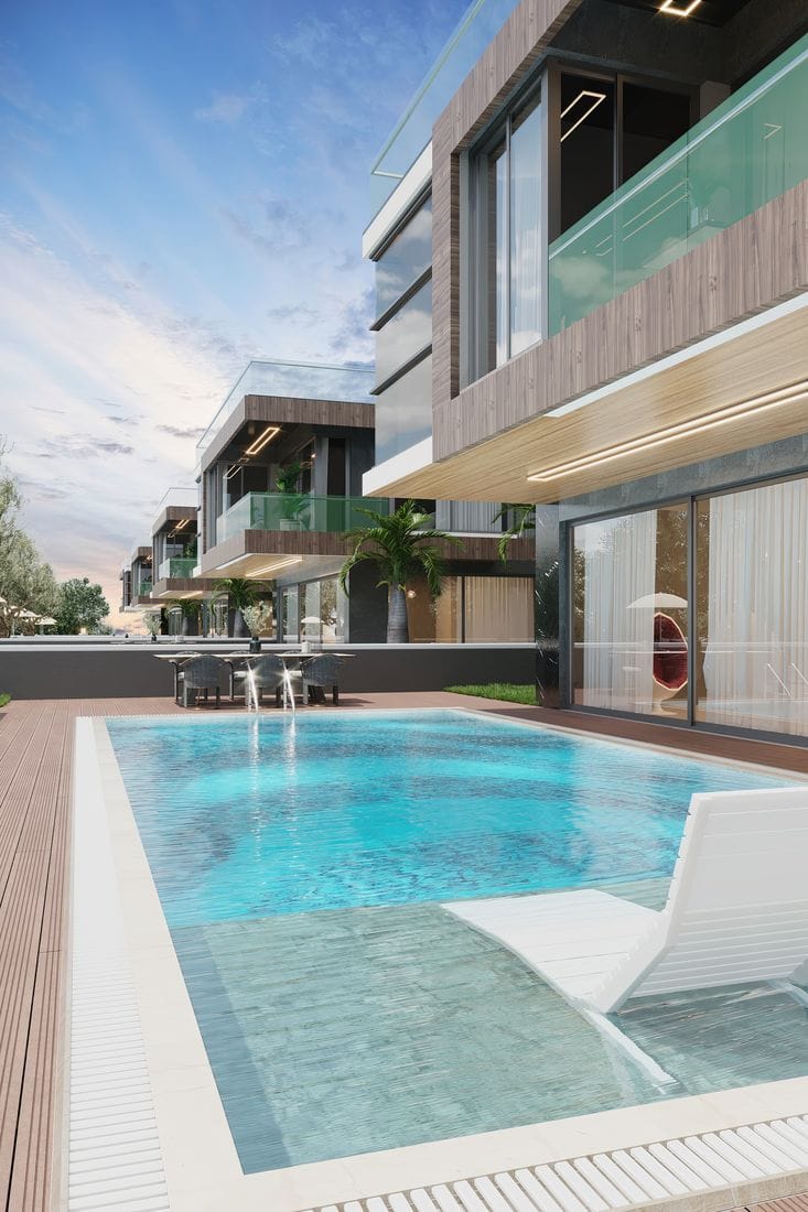 Комплекс роскошных вилл от известного застройщика в районе Бекташ (011252) — фото 14