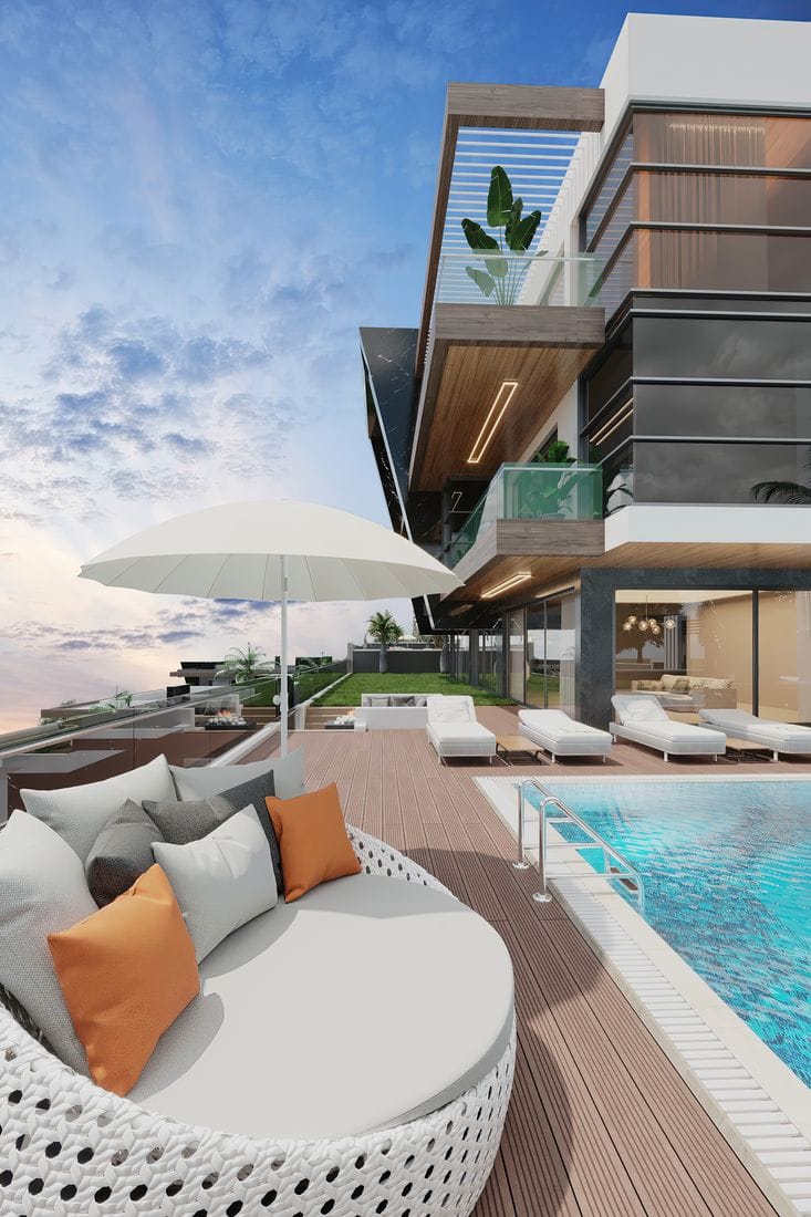 Комплекс роскошных вилл от известного застройщика в районе Бекташ (011252) — фото 16