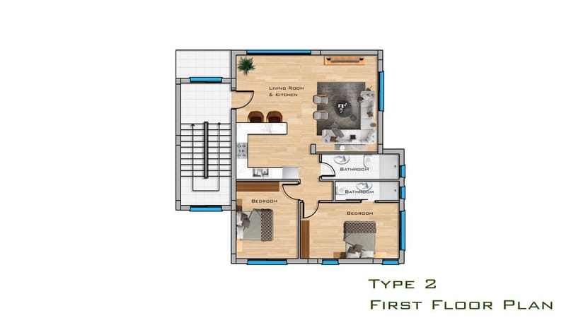 Квартиры с собственным садом в жилом комплексе от застройщика в районе Искеле (003109) — фото 17
