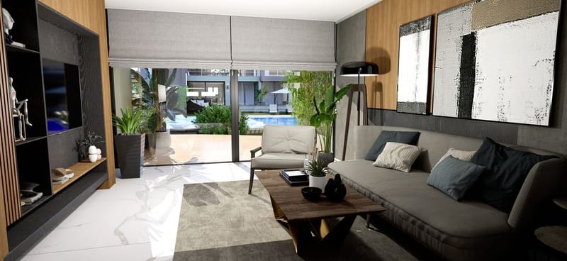 Квартиры с собственным садом в жилом комплексе от застройщика в районе Искеле (003109) — фото 21