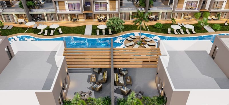 Квартиры с собственным садом в жилом комплексе от застройщика в районе Искеле (003109) — фото 3