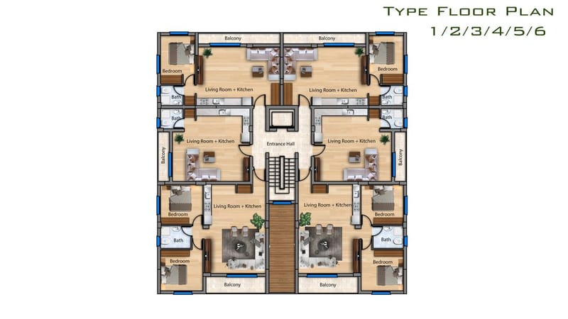 Новый современный комплекс апартаментов  в красивом городе Искеле (008109) — фото 11