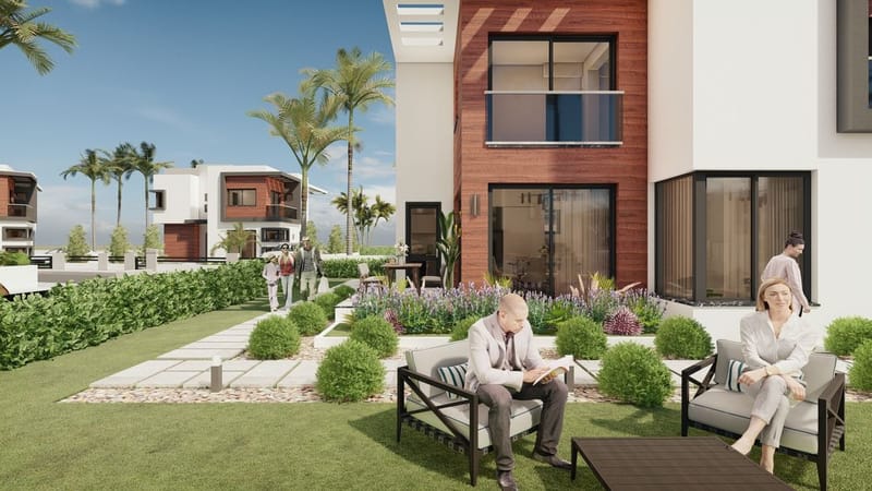 Комплекс уютных вилл в районе Лонг Бич, Искеле (004491) — фото 9