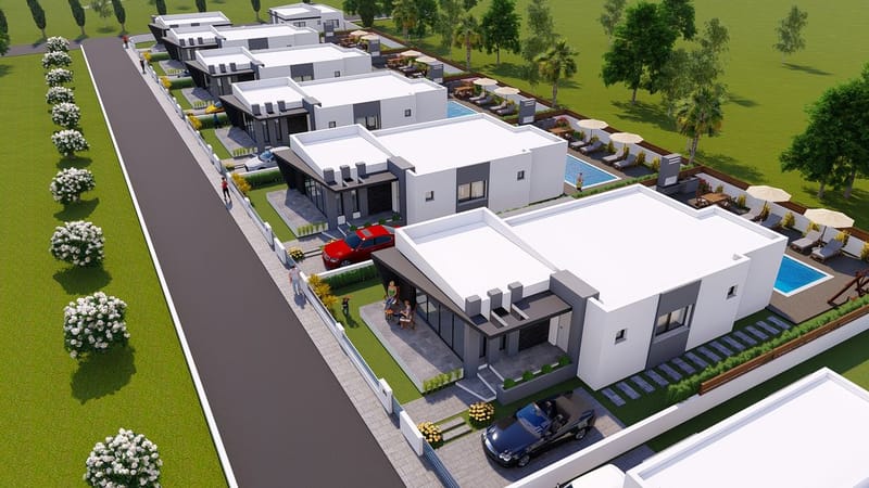 Современные одноэтажные виллы, Мутлуяка (006491) — фото 1