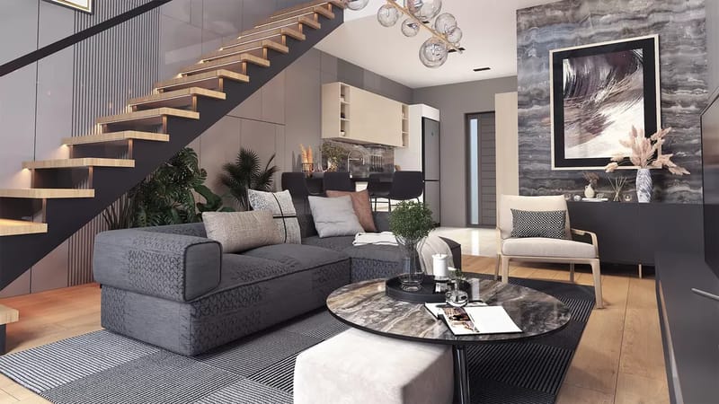 Роскошный жилой комплекс в районе Искеле, всего в 70 метрах от берега моря (004494) — фото 17