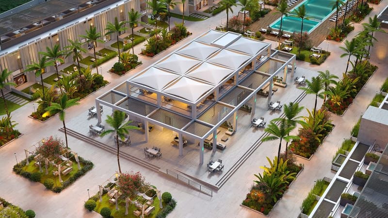 Роскошный жилой комплекс в районе Искеле, всего в 70 метрах от берега моря (004494) — фото 11