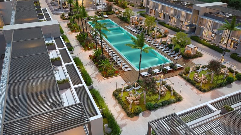 Роскошный жилой комплекс в районе Искеле, всего в 70 метрах от берега моря (004494) — фото 13