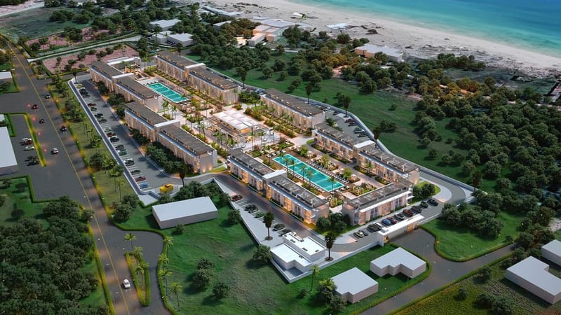 Роскошный жилой комплекс в районе Искеле, всего в 70 метрах от берега моря (004494) — фото 2