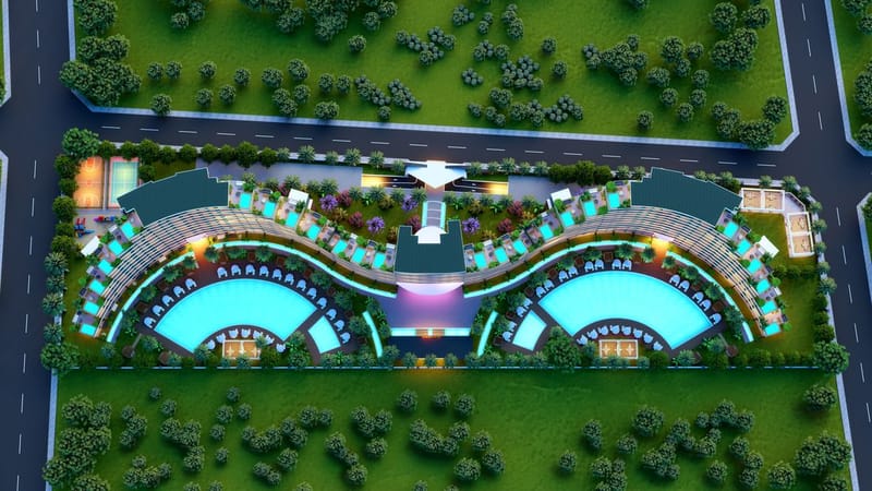 Современные апартаменты в жилом комплексе в Анталии (005489) — фото 13