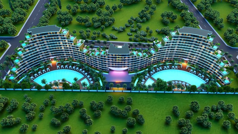 Современные апартаменты в жилом комплексе в Анталии (005489) — фото 17