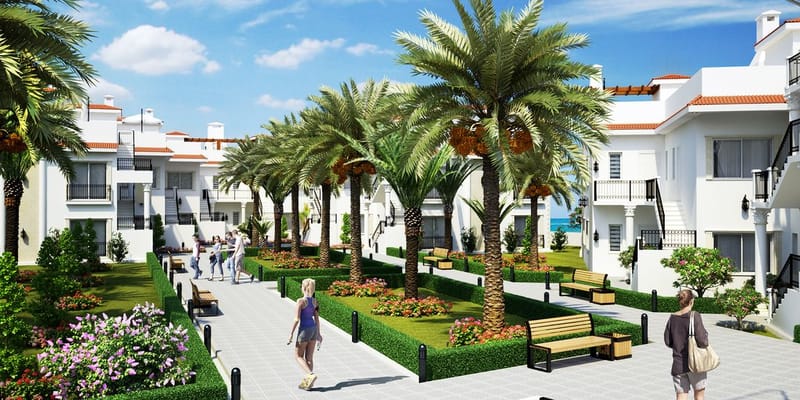 Квартиры с 2 спальнями в готовом жилом комплексе на берегу моря в Эсентепе (012498) — фото 3