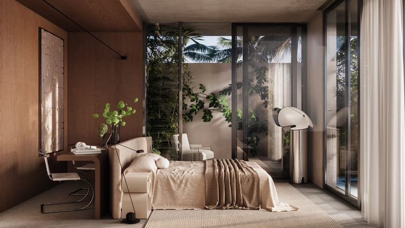 Виллы в новом комплексе в элитной локации острова, у пляжа Меласти (021138) — фото 23