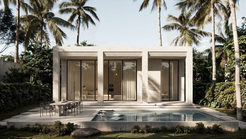 Виллы в новом комплексе в элитной локации острова, у пляжа Меласти (021138) — фото 9