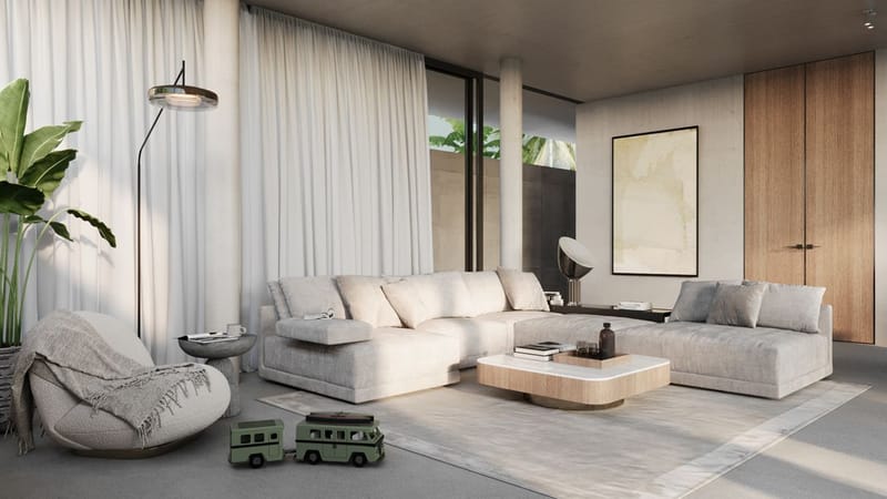 Виллы в новом комплексе в элитной локации острова, у пляжа Меласти (021138) — фото 18