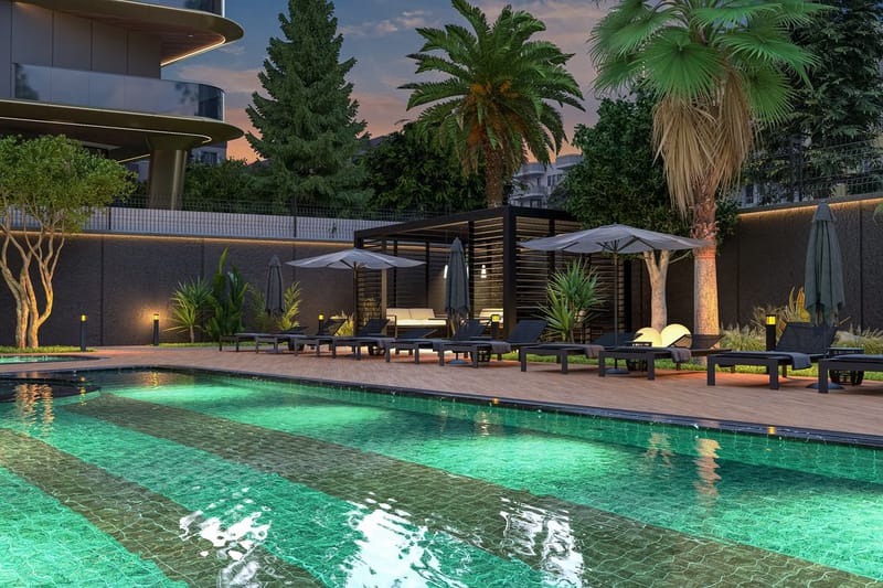 Уютная квартира в жилом комплексе, в самом сердце Алании на улице Сарай (34600) — фото 6