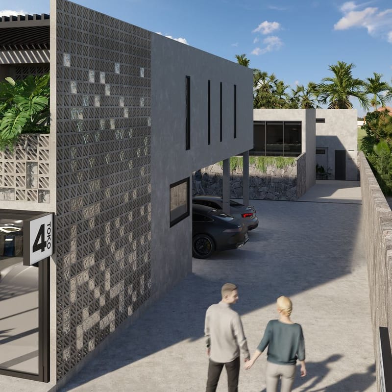 Комплекс таунхаусов с частными бассейнами в Чангу, Бали (002505) — фото 7