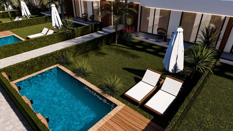 Апартаменты в жилом комплексе в 700 м от моря в районе Бахчеле/Искеле (003514) — фото 26