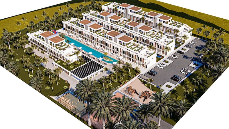 Апартаменты в жилом комплексе в 700 м от моря в районе Бахчеле/Искеле (003514) — фото 34