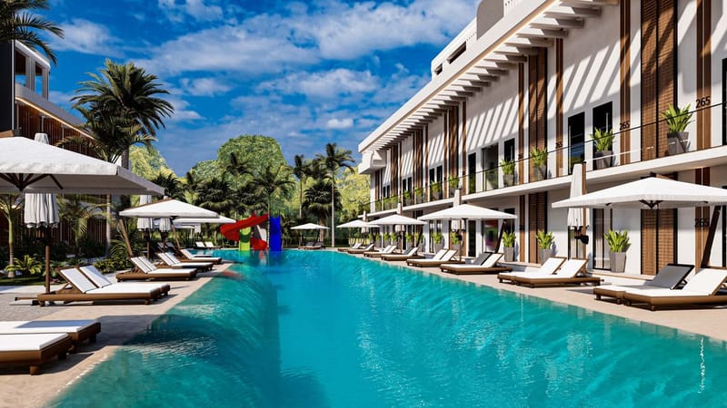 Апартаменты в жилом комплексе в 700 м от моря в районе Бахчеле/Искеле (003514) — фото 29